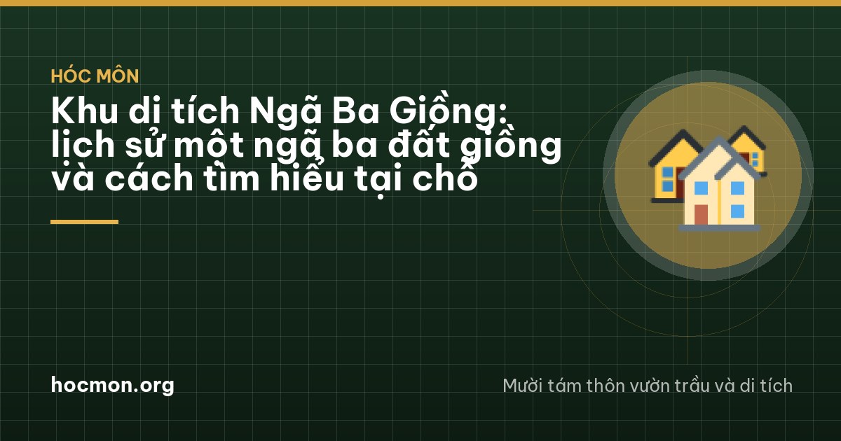 Wide paved memorial plaza with a tall stone monument and rows of trees under a bright sky on the outskirts of Ho Chi Minh City, a few visitors walking far away